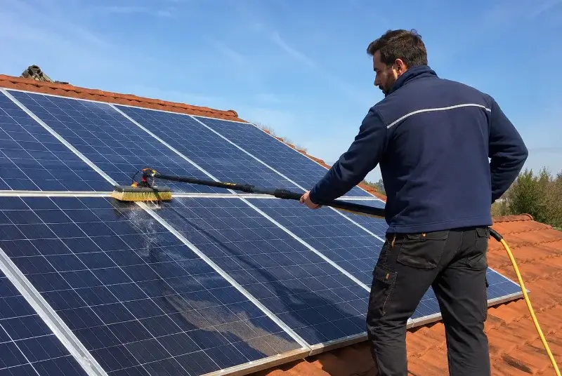Nettoyage et entretien de panneaux solaires à Herzeele